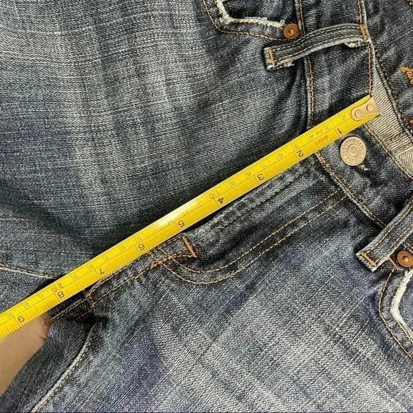 7 For All Mankind Raw Cuffs Blue Jeans Sz 29 - Picture 13 of 15